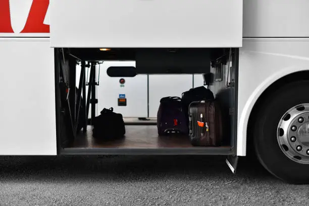 Photo of luggage rack of big bus