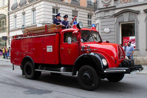 Oktoberfest Procession at the Maximilianstrasse in Munich stock photo