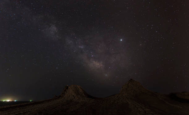 istock Milky Way over mud volcanoes 1176359558