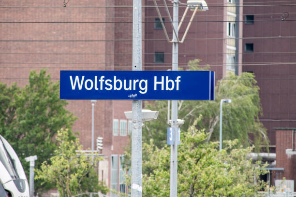 istock Wolfsburg Hbf sign at Wolfsburg Hauptbahnhof train station. 1176362320