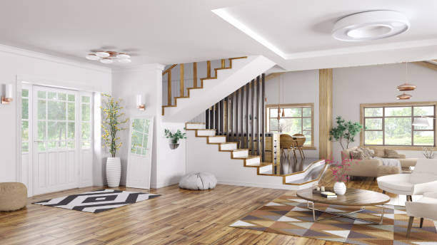 istock Interior of modern house 3d rendering 1176363054