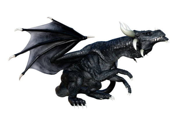 istock 3D illustration fantasy dragon on white 1176363680