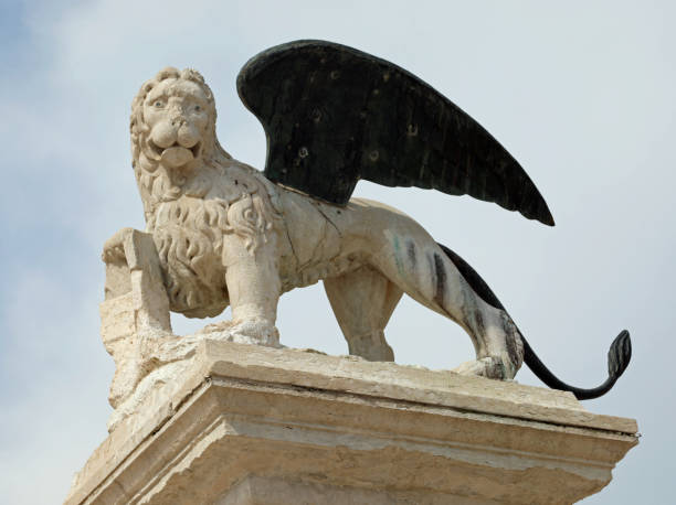 istock statue of Winged Lion 1176363769