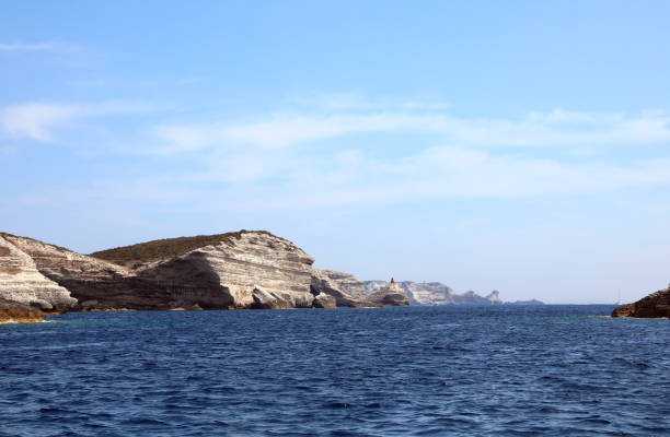 istock wide cliffs and blue mediterranean sea in Corsica Island 1176363973