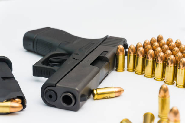 istock 9mm conceal gun with full metal jacket bullet 1176364262