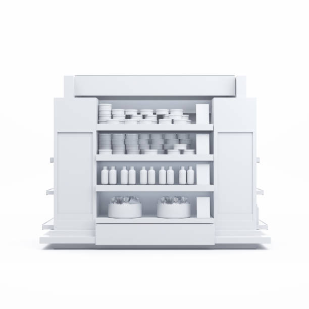 istock Blank beauty store products on shelves 1176371116