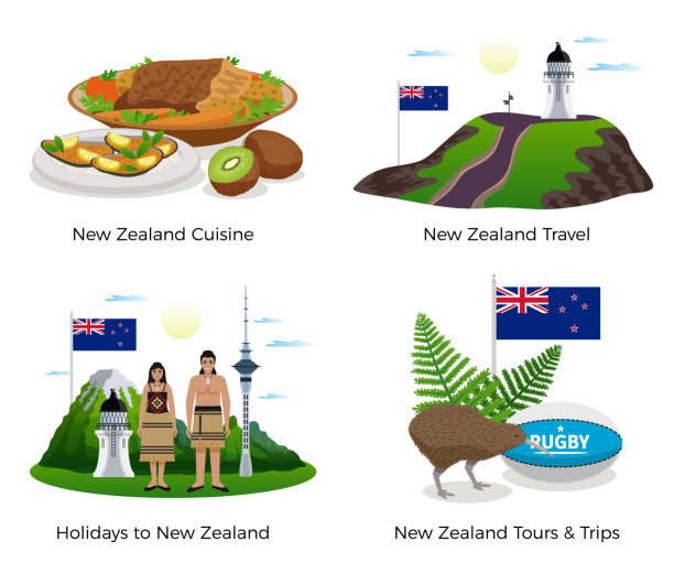 istock New Zealand Tourism Concept Icons Set 1176372333