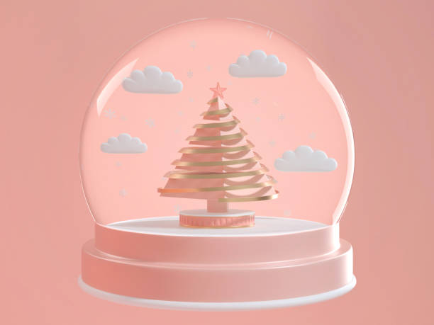 istock 3d render image of christmas ornament decoration abstract object .render image of christmas snowball decorate with christmas tree inside. 1176372800