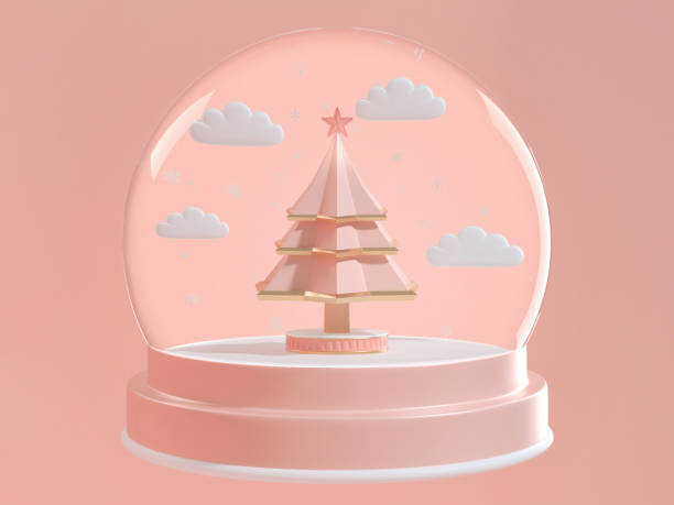 istock 3d render image of christmas ornament decoration abstract object .render image of christmas snowball decorate with christmas tree inside. 1176372806