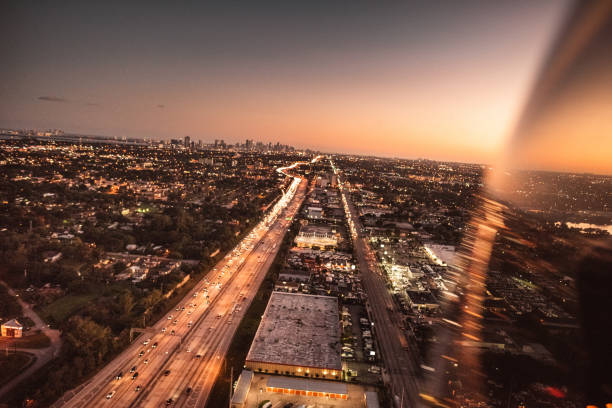 istock flying over miami with the helicopter 1176372955