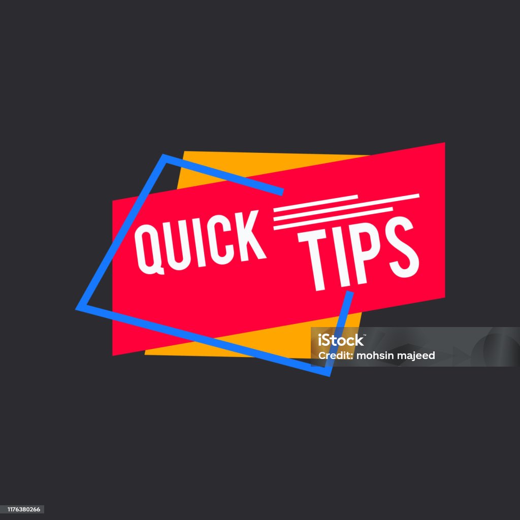 Tips Modern Quick Tips Modern Helpful Tips Banner Vector Illustration Stock ...