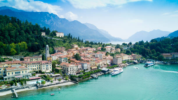 istock Aerial photo shooting with drone on Bellagio 1176381672