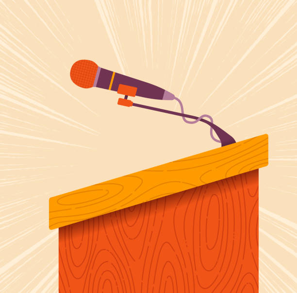 ilustrații de stoc cu vorbitor dais sau lectern - senatul statelor unite ale americii