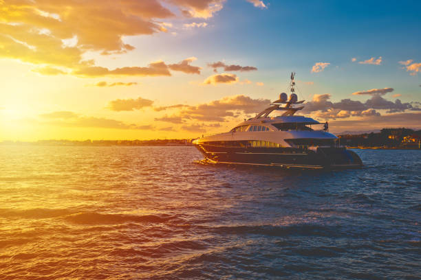 Yachtig at golden sunset view, Zadar, Dalmatia, Croatia