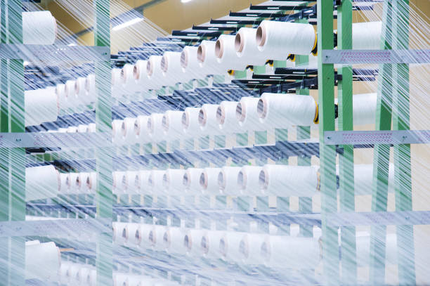 istock Industrial fabric production line 1176396856