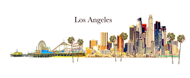 istock Los Angeles Illustration- 1176400119