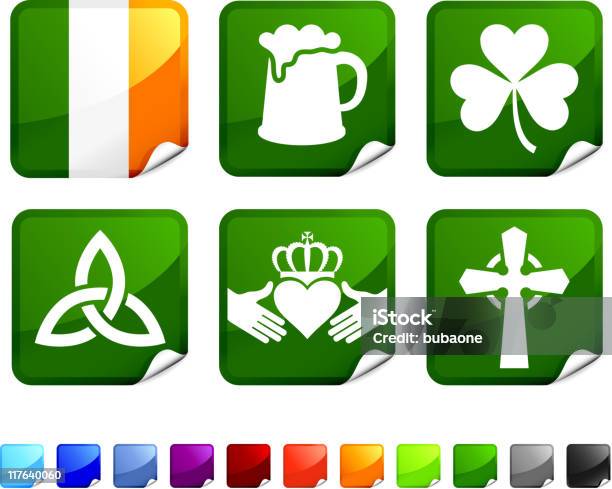 Irish Royalty Free Vector Artography Vector Icon Set Stickers Stock Illustration - Download Image Now