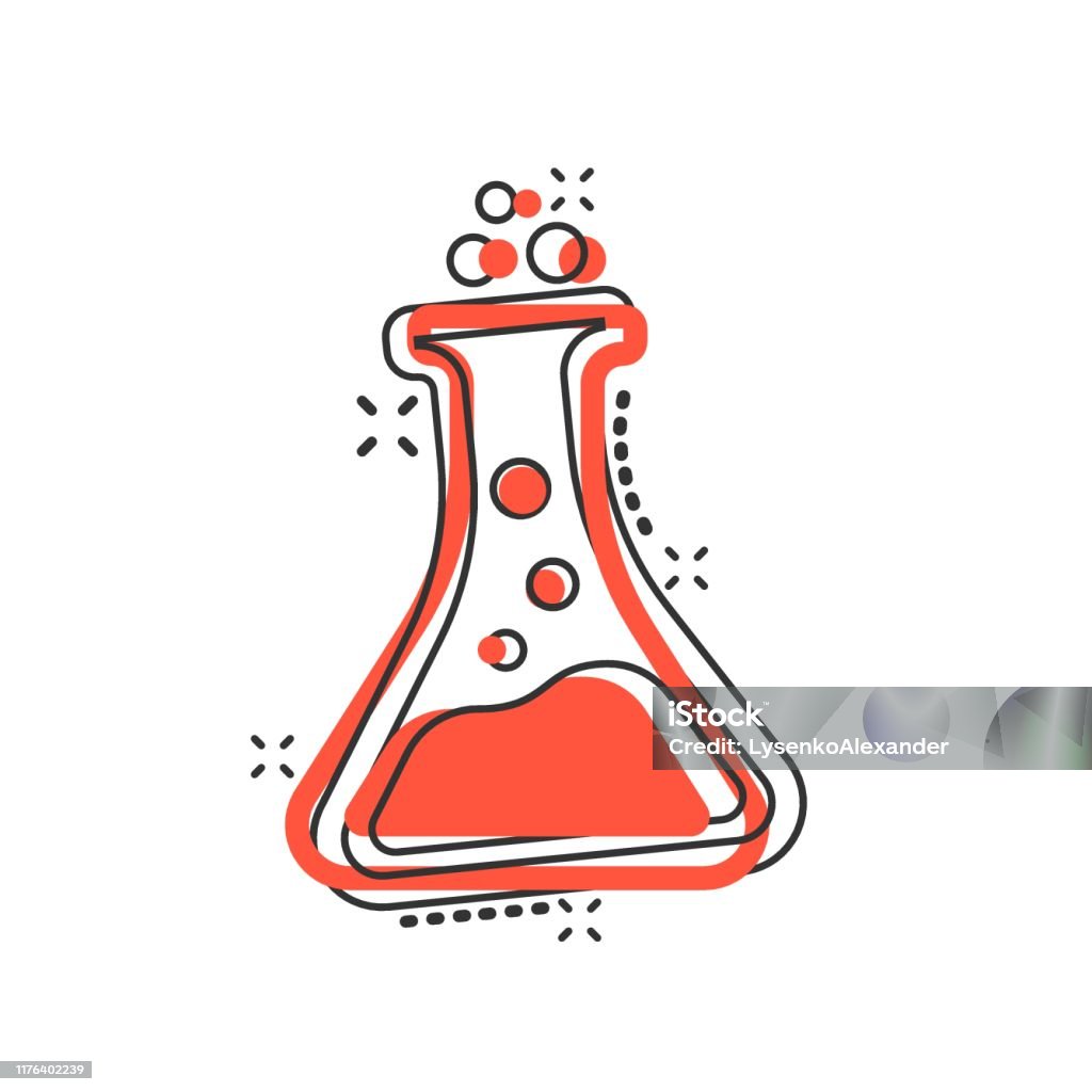 Chemistry Beakers Sign Icon In Comic Style Flask Test Tube Vector Cartoon  Illustration On White Isolated Background Alchemy Business Concept Splash  Effect Stock Illustration - Download Image Now - iStock
