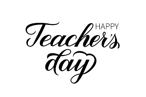 Happy Teachers Day Thư Pháp Chữ Viết Tay Cô Lập Trên Màu Trắng Dễ Dàng  Chỉnh Sửa Mẫu Vector Cho Thiệp Chúc Mừng Áp Phích Kiểu Chữ Biểu Ngữ Tờ Rơi  Bưu