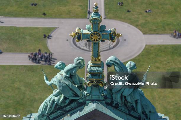 Cross Overseen The World Stock Photo - Download Image Now - Berlin Cathedral, Architecture, Berlin