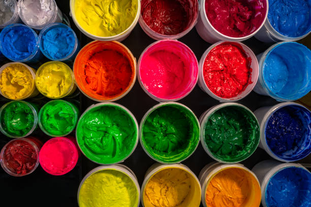 istock top view of Plastisol ink for screen printing 1176405865