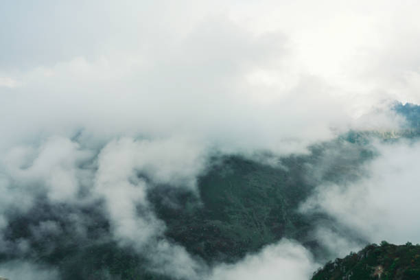 istock Misty summer mountain hills landscape 1176409247