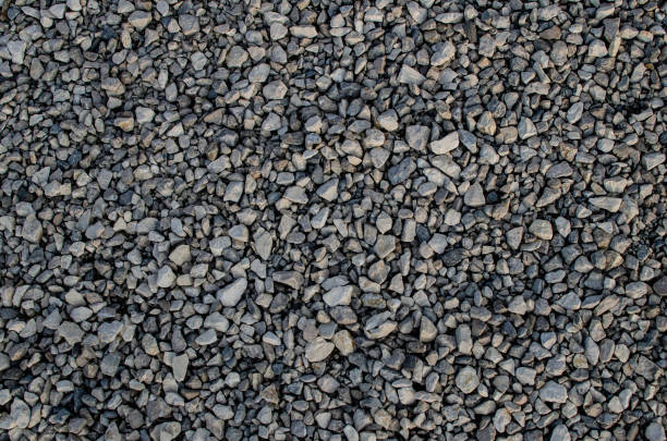 Gray stone background from above with copy space stock photo