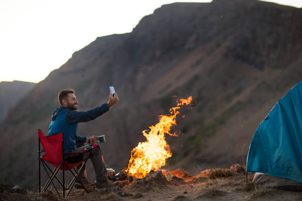 istock Hiker on mountains enjoy sunrise 1176414114