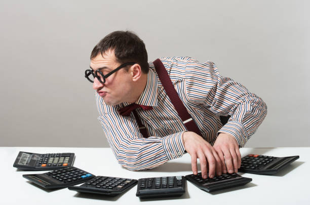 istock Sad accountant, humorous portrait 1176418102