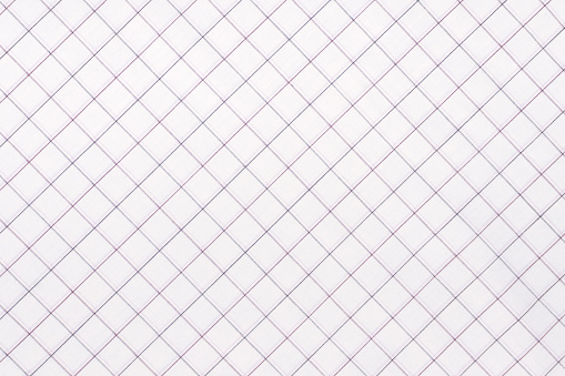 .Diagonal Checkered fabric. White and light blue checkered fabric closeup , tablecloth texture.