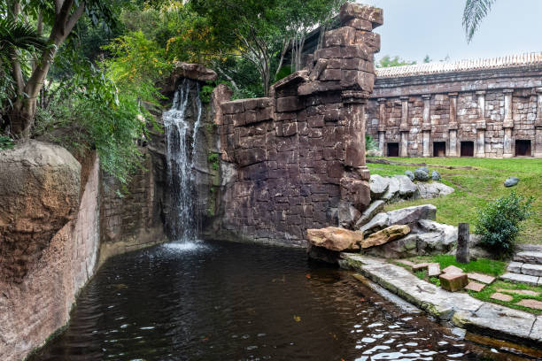 istock Small waterfall among old ruins, Fuengirola town, Spain 1176419739