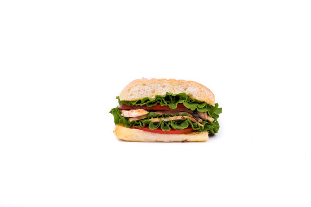 istock Sandwich on an isolated white background. Hand made. 1176420954