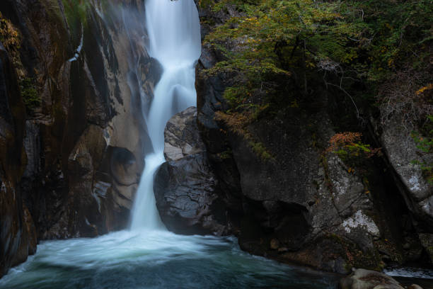 istock Senga Waterfall ( Sengataki ), A waterfall in Mitake Shosenkyo Gorge 1176431152