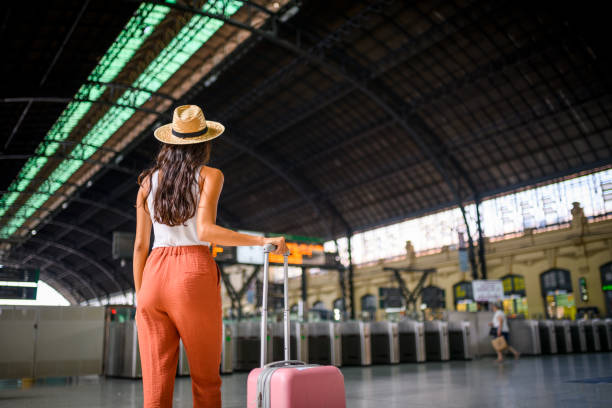 istock Beautiful woman traveling. 1176434236