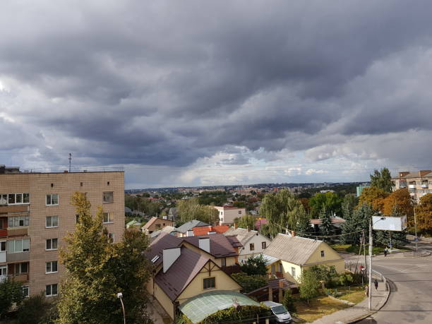 istock Thunderclouds over the city in the summer. 1176434873