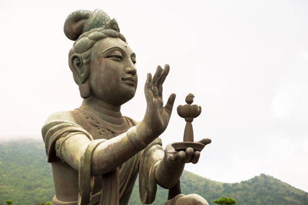 Guardian statue surrouding Tian Tan Big Buddha at Ngong Ping on Lantau island, Hong Kong