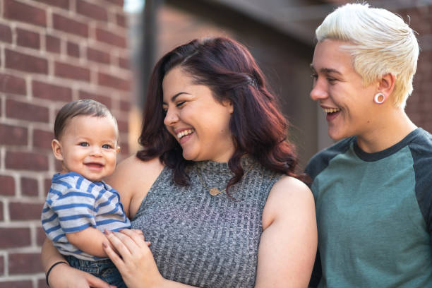 istock LGBT+ family with baby 1176440361
