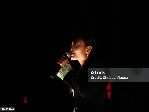 Asian Singer Stock Photo - Download Image Now - Spot Lit, Stage - Performance Space, One Person