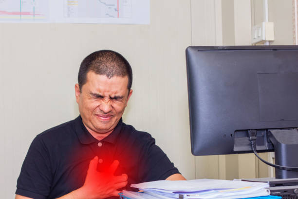A man working hard burn out syndrome A man working hard burn out syndrome pericarditis stock pictures, royalty-free photos & images
