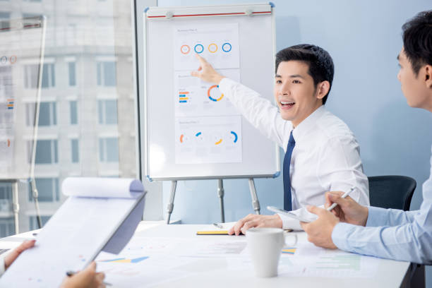 istock Asian businessman presenting business plan charts 1176446047