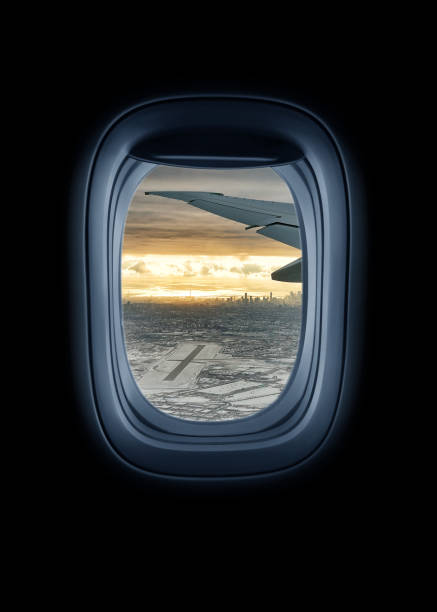 istock Beautiful Toronto cityscape from aircraft window 1176448592