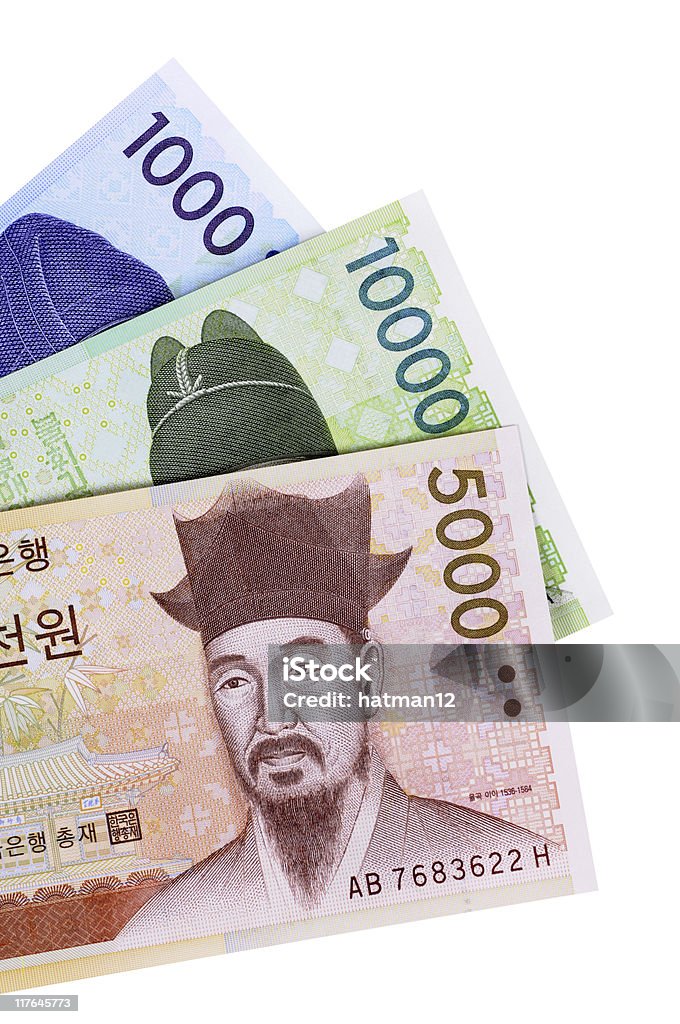 Won da Coreia Moeda bills - Royalty-free Atividade bancária Foto de stock