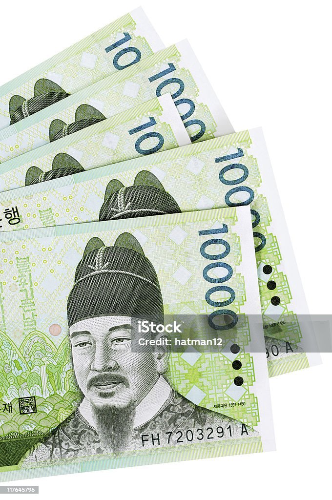 Won koreański Waluta rachunki - Zbiór zdjęć royalty-free (Azja)