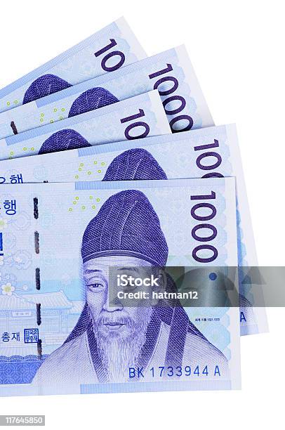 Won Koreański Waluta Rachunki - zdjęcia stockowe i więcej obrazów Azja - Azja, Banknot, Bankowość
