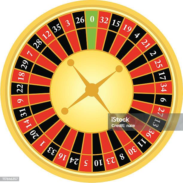 Roulette Wheel Einem Stock Vektor Art und mehr Bilder von Comic - Kunstwerk - Comic - Kunstwerk, Farbbild, Freizeitspiel