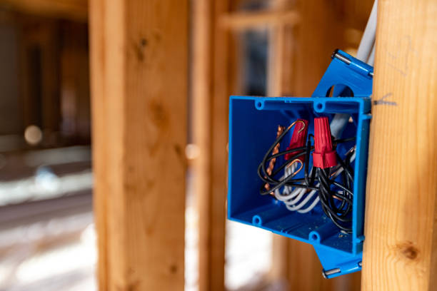 istock Close-up of electrical box during new home construction 1176463628