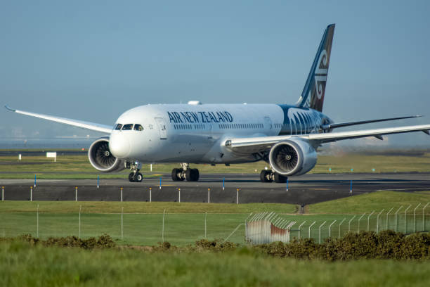 air nova zelândia - boeing 787 air vehicle airplane - fotografias e filmes do acervo
