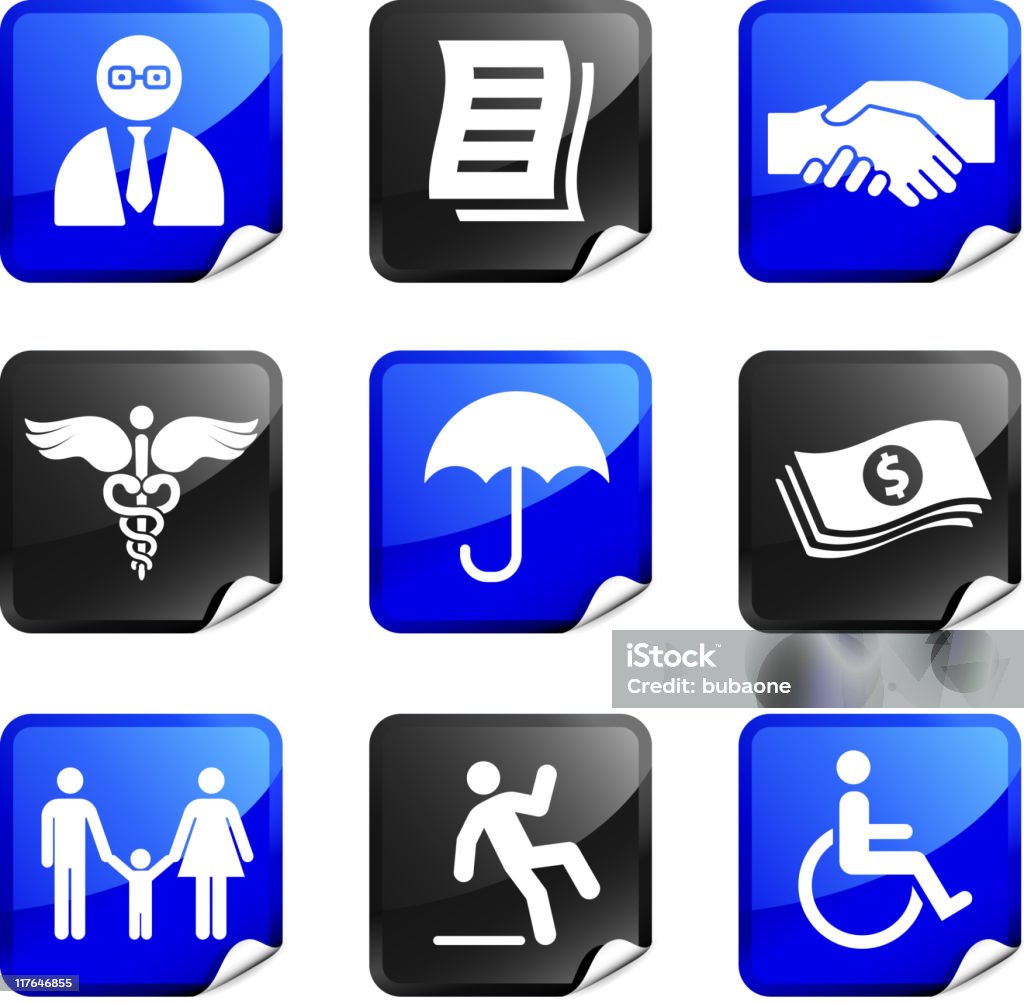 insurance agent royalty free icons  Form - Document stock vector