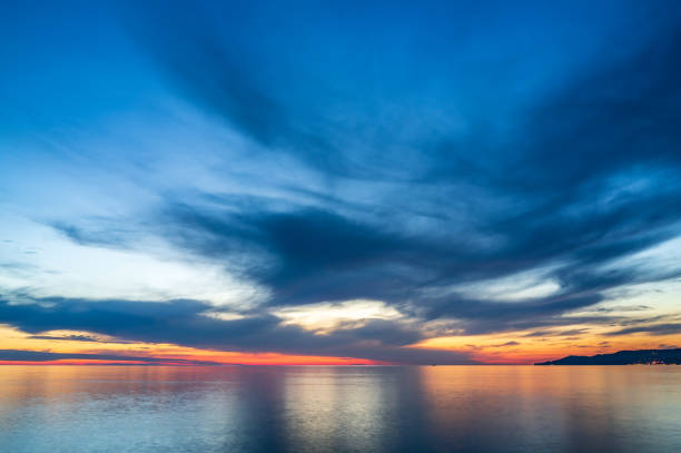 istock Beautiful orange sunset over the sea. 1176471531