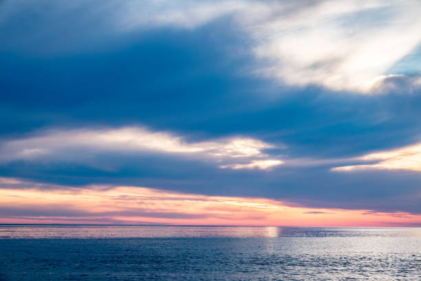 istock Beautiful orange sunset over the sea. 1176472200